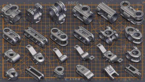 400組科幻硬表面機械零件雕刻細節3D模型合集 加速機械設備及配件研發的創新工具